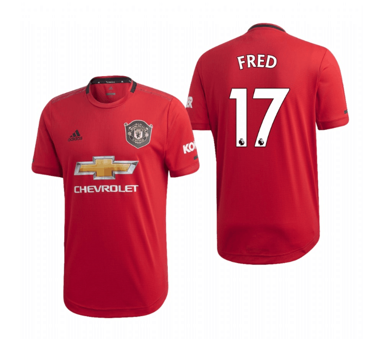 Men's Manchester United #17 Fred Red 2019 Soccer Club Home Jersey